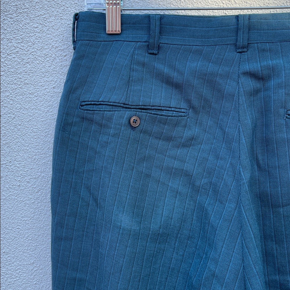 Men's Vintage Blue Pinstripe Pants - Picture 5 of 6